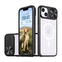 Draadloos Opladen Hoesje voor iPhone 13 Pro Max - met Camera Slide  -  Bumper Cover voor Magsafe - Z