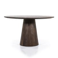 Eettafel Aron rond 130 - bruin