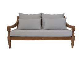 Tuinbank Bahama | incl kussenset | 150x95x80 | Naturel/wit | Teak