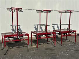 Taks dubbele werktafel met 2 weegschalen