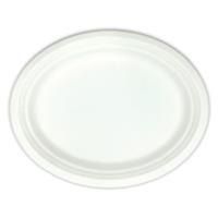 White Sugarcane Products White Sugarcane Oval Platters 32X25.5Cm 6St