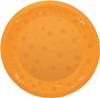 Party Reusable Semi Transparent Products Party Reusable Semi Transparent Plate 21Cm Orange 1St