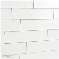 Handvorm tegels 7,5x30 cm mat wit-0,5m²
