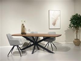 Eettafel Jesper | Deens Ovaal | Mangohout / Staal | 180 cm