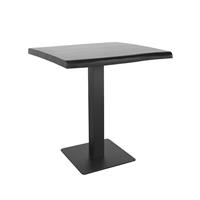 Restauranttafel 70x70x74 cm Zwart Mangohout | Zwart Metaal