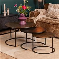 Salontafel set Xaro| Goud Zwart Metaal