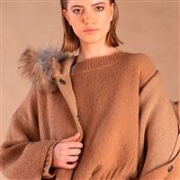 Tonet camel wool sweater Maat: L