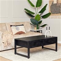 Salontafel Britt Black Edition 2 Lades | 120x60x45 cm