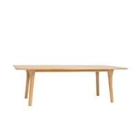 Eetkamertafel Flow-220x100x75-Naturel-Teak | Leverbaar Vanaf Week 22