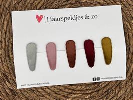 Haarspeldje setje 10 - velvet - speldjes met een hoesje