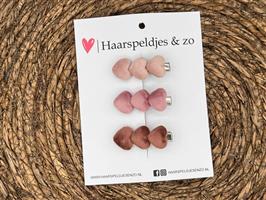 Haarclip hearts setje 13 - hartjes - alligatorclip - haarspeldjes