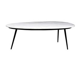 Salontafel Organic Marmer | Wit Zwart | 110x40x55 cm | Laatste Showroommodel!