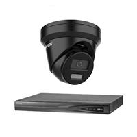 Hikvision 4 MP Zwart IP camerabewaking set 1 EXIR camera