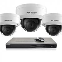 Hikvision 8 MP IP camerabewaking set 3 dome cameras