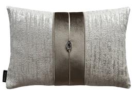 Sierkussen Intens ecru stone 45x30 cm | Brons Interieur