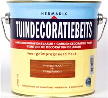 Tuindecoratiebeits Transparant Zweeds Rood 761 2,5 liter