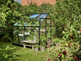 Tuinkas Qube 68, zwart gecoat