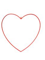 Metalen hart hangend 7 cm Rood Metalenframe Metal heart
