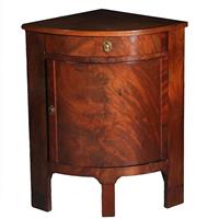 Lage 1-deurs Biedermeier hoekkast met deur en lade Hollands  ca 1820 (No.432715)