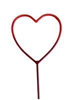 Actie Metalen hart bijsteker pick diameter 10 cm Rood Metalen frame Metal heart Love Valentijn