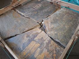 natuursteen flagstones Brasil Black Gold Kwartsiet