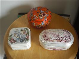 3 Deksel bakjes Vintage