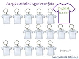Sleutelhanger foto transparant DIY T-shirt (15 st.)