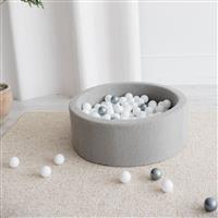 Ballenbad - Boucle - 90x30cm - Grijs Excl ballen