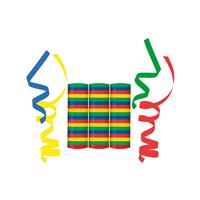 Party Essentials Streamers (4 Colours Mixed: Blue, Yellow, Green, Red) Packet Of 3 Rolls 3St