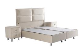 Opberg Boxspring Magnum – Beige Velvet (Zonder Matras) 140X200