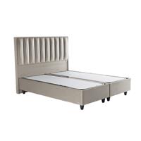 Opberg Boxspring Gold – Taupe Velvet (Zonder Matras) (Maat selecteren: 90X200)