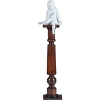 Strakke eenvoudige Piedestal of zuil ca 1900 in fraai doorleefde kleur (No.301825)#