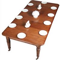 Eetkamertafel tot 12 personen Victoriaans ca 1860 in mooie oude kleur (No.301880)