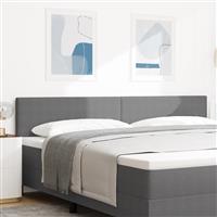 vidaXL Hoofdbord effen 200 cm ribfluweel lichtgrijs
