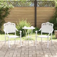 vidaXL Tuinstoelen 2 st gietaluminium wit