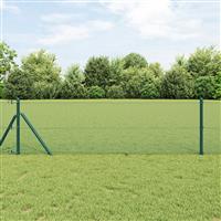 vidaXL Gelast Draadhek Groen 0,8x10 m Staal