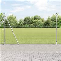 vidaXL Pompalen met basisplaten 13 stuks Ø32mm 83,5cm gegalvaniseerd staal