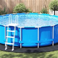 vidaXL Ronde zwembadhoes Zwart Polyethyleen Ø 458 cm