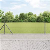 vidaXL Fencepalen met bases 7 stuks Ø32mm 50cm Gegalvaniseerd staal