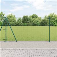vidaXL Hekpalen met Basisplaten 7 stuks Ø32mm 78,5cm Gegalvaniseerd Staal