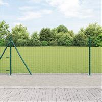 vidaXL Heipalen met Basisplaten 13 stuks Ø32 mm 110 cm Gegalvaniseerd Staal