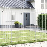 vidaXL Tuinhek met boog 1,7x2 m staal wit