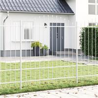 vidaXL Tuinhek met boog 1,7x1,75 m staal wit