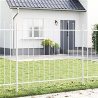 vidaXL Tuinhek met boog 1,7x1,5 m staal wit