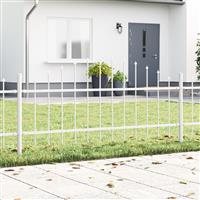 vidaXL Tuinhek met boog 1,7x0,75 m staal wit
