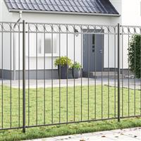 vidaXL Tuinhek 1,7x1,2 m staal grijs