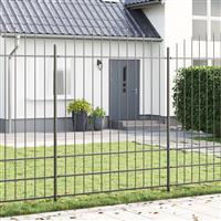 vidaXL Tuinhek met boog 1,7x2 m staal grijs