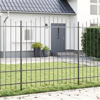 vidaXL Tuinhek met boog 1,7x1,75 m staal grijs