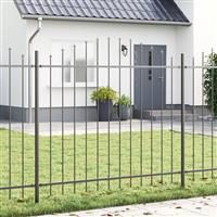 vidaXL Tuinhek met boog 1,7x1,5 m staal grijs