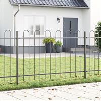 vidaXL Tuinhek met boog 1,7x0,8 m staal grijs